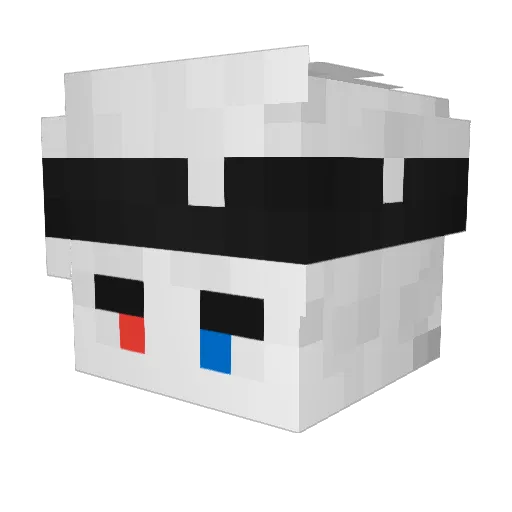 Ariana0303 Minecraft avatar head, 3D render