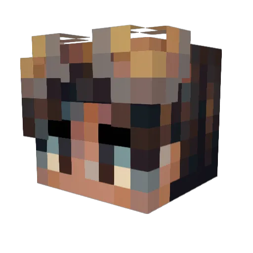 ArianaGrandad Minecraft avatar head, 3D render
