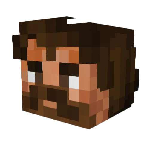 ArianaIsMyGF Minecraft avatar head, 3D render