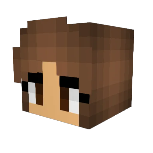 ArianaIsQueen Minecraft avatar head, 3D render