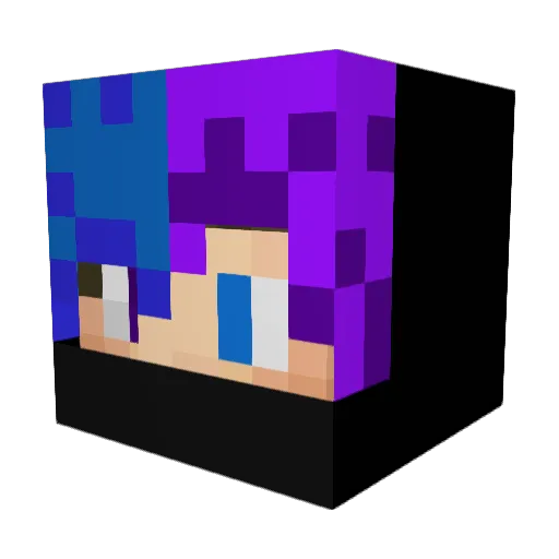 ArianaSP Minecraft avatar head, 3D render