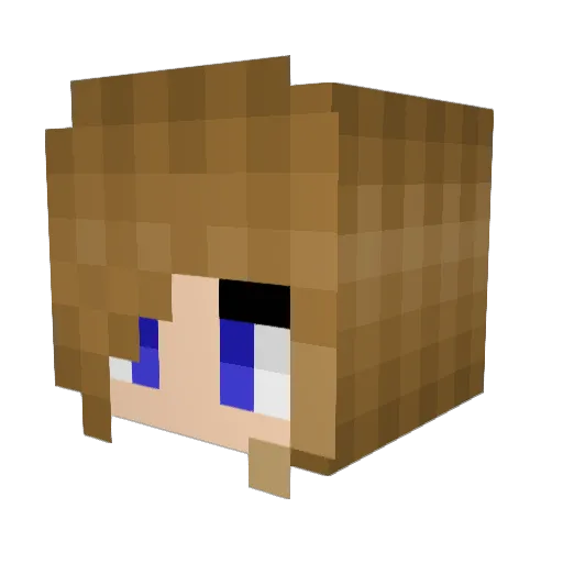 Ariana_02 Minecraft avatar head, 3D render