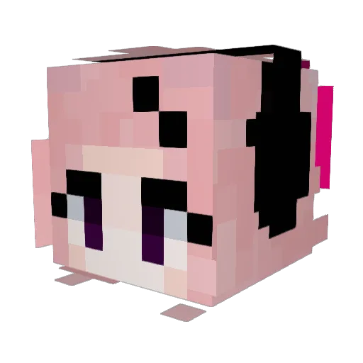 Ariana_Chan Minecraft avatar head, 3D render
