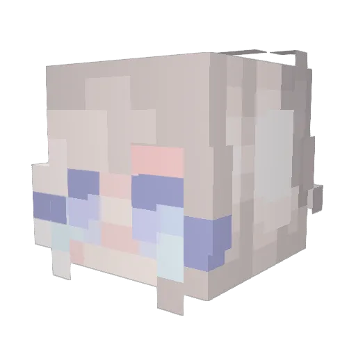 Arianasworld Minecraft avatar head, 3D render