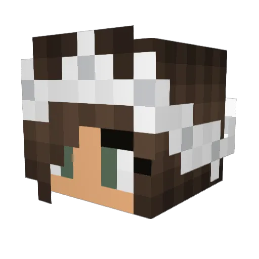 ArianneStw Minecraft avatar head, 3D render