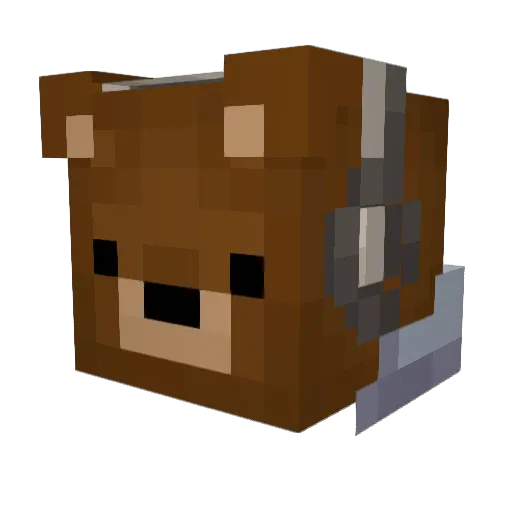 Arianushka Minecraft avatar head, 3D render