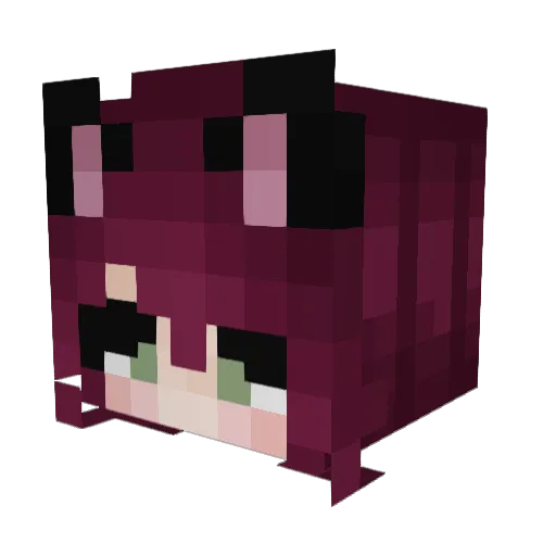AriasClueless Minecraft avatar head, 3D render