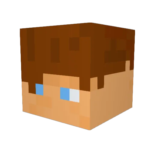 AriasGaming Minecraft avatar head, 3D render