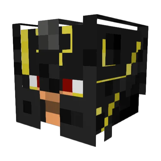Ariasteus Minecraft avatar head, 3D render
