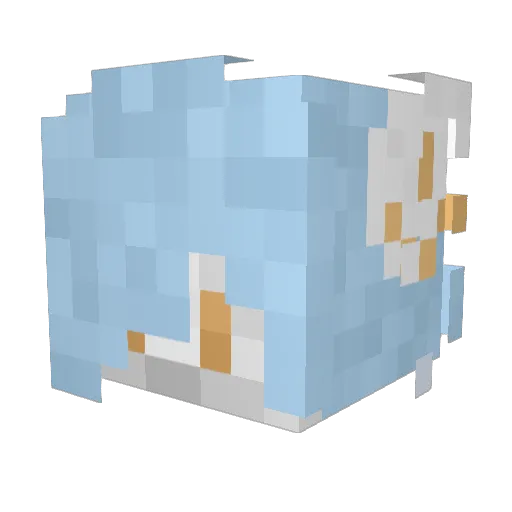 Ariathederg Minecraft avatar head, 3D render