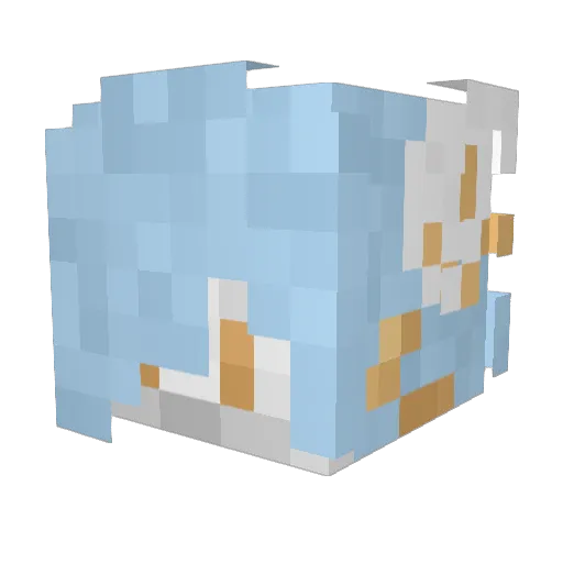 Ariathederg Minecraft avatar head, 3D render