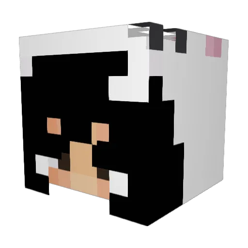 Aribaes Minecraft avatar head, 3D render