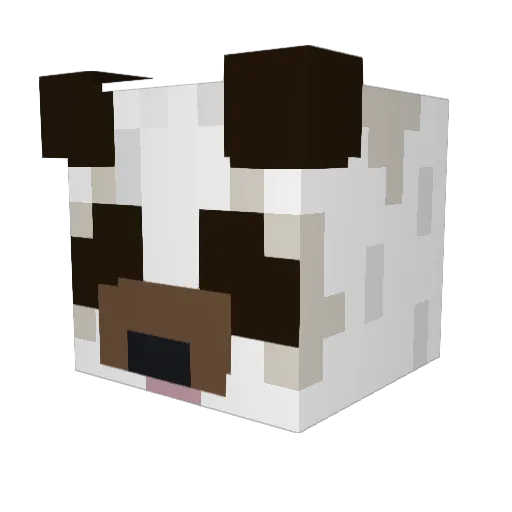 Aribeari Minecraft avatar head, 3D render