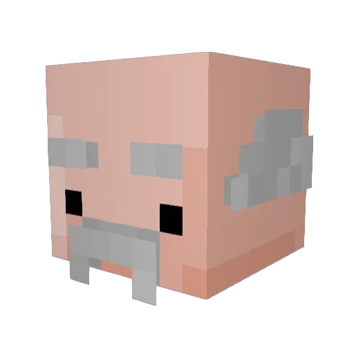 Arican Minecraft avatar head, 3D render