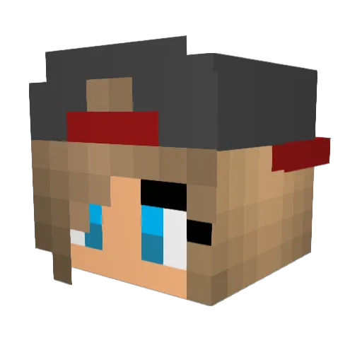 Arichaan Minecraft avatar head, 3D render