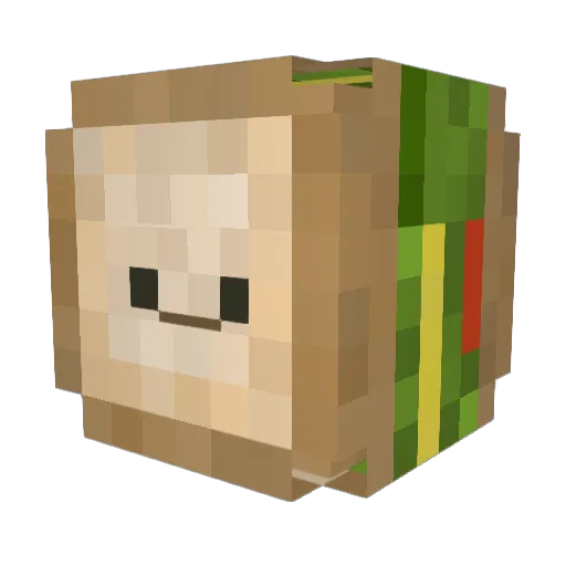 ArickYan Minecraft avatar head, 3D render