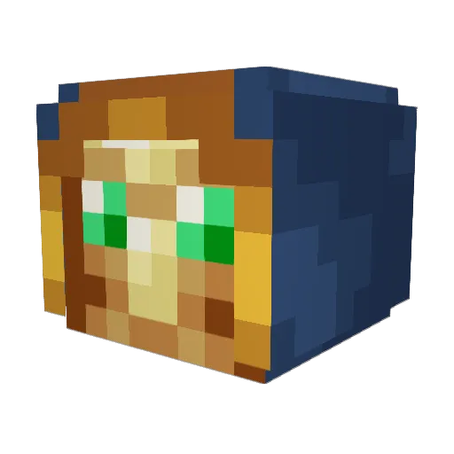 AridAquarius Minecraft avatar head, 3D render