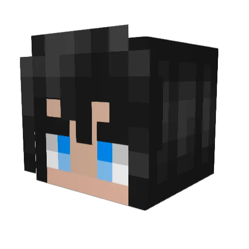 Aridity Minecraft avatar head, 3D render