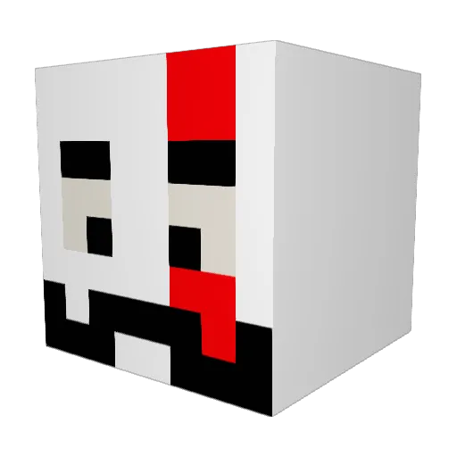 Aridiyaa Minecraft avatar head, 3D render