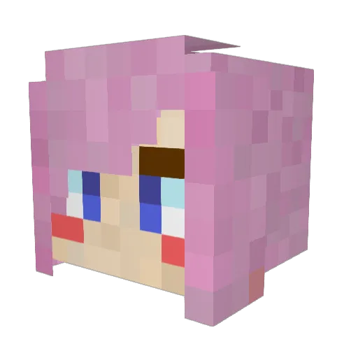 ArieKaye Minecraft avatar head, 3D render