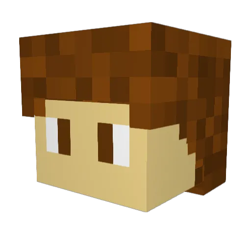 ArieannaSccot Minecraft avatar head, 3D render