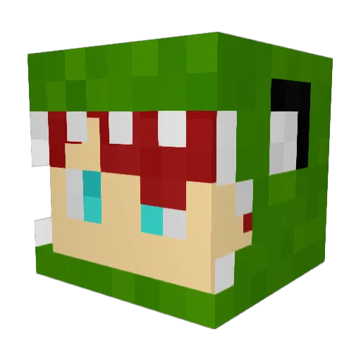 Ariel1229 Minecraft avatar head, 3D render