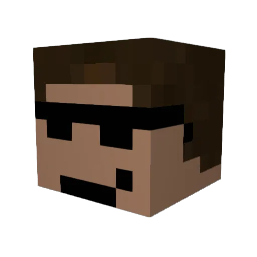 ArielAlexa Minecraft avatar head, 3D render
