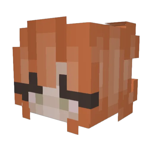 ArielAngelica Minecraft avatar head, 3D render