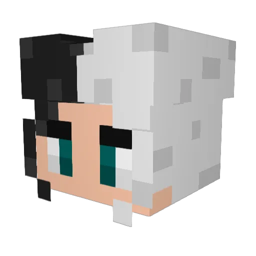 ArielEloy Minecraft avatar head, 3D render