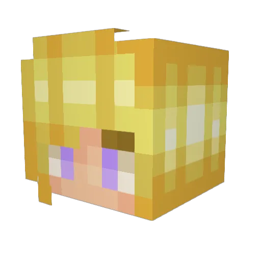 ArielOfMotunui Minecraft avatar head, 3D render