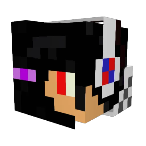 ArielPower Minecraft avatar head, 3D render