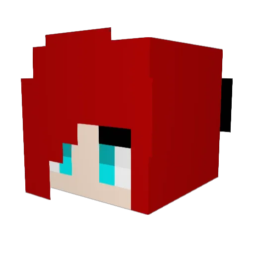 Ariel_Lamperouge Minecraft avatar head, 3D render