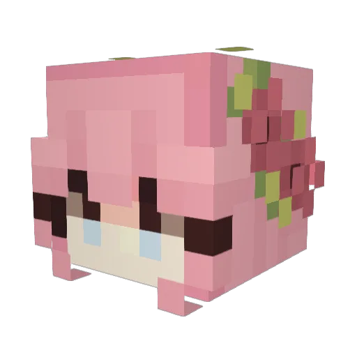 Ariel_Lilywhite Minecraft avatar head, 3D render