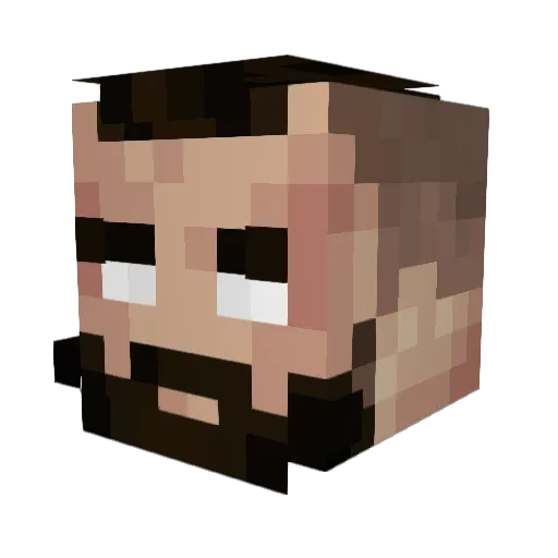 Arielis Minecraft avatar head, 3D render