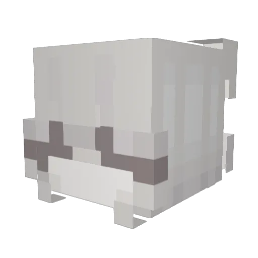 Arielle Minecraft avatar head, 3D render