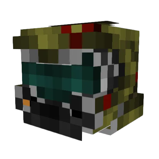 Arielushhh Minecraft avatar head, 3D render