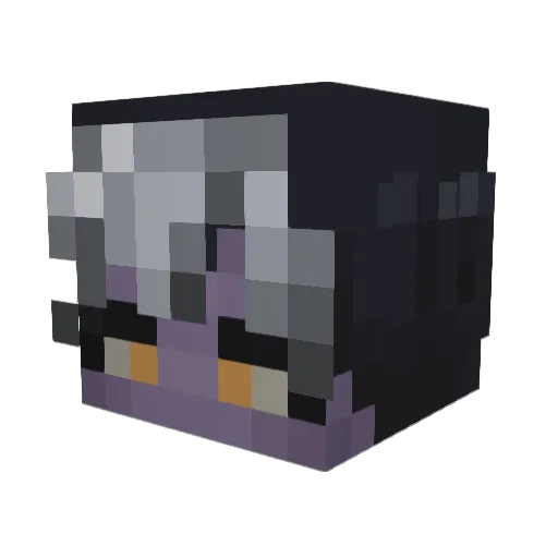 AriesAzure Minecraft avatar head, 3D render