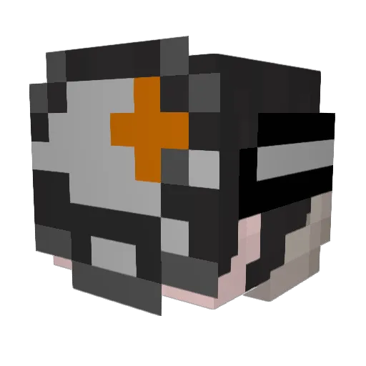 AriesMercer Minecraft avatar head, 3D render