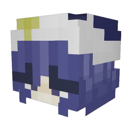 AriesSam Minecraft avatar head, 3D render