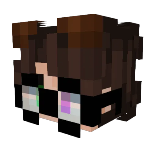 Aries_Hex Minecraft avatar head, 3D render