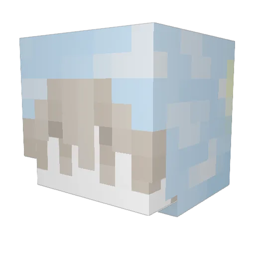 Ariesxuwu Minecraft avatar head, 3D render