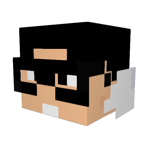 Arietee Minecraft avatar head, 3D render