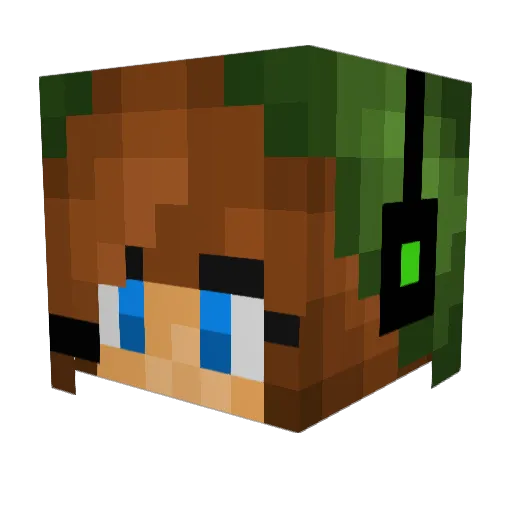 Ariethine Minecraft avatar head, 3D render