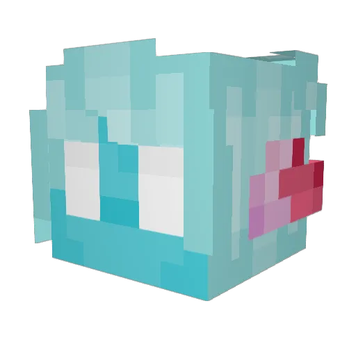 AriettaRain Minecraft avatar head, 3D render