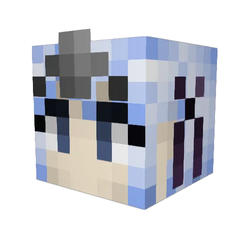 ArifZhang Minecraft avatar head, 3D render