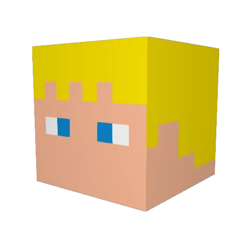 Arif_Isik Minecraft avatar head, 3D render