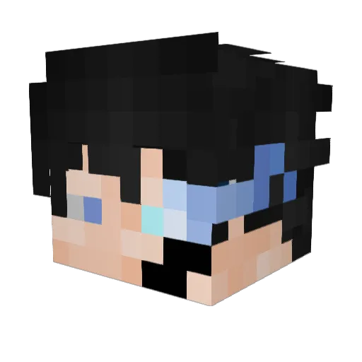 Ariisez Minecraft avatar head, 3D render