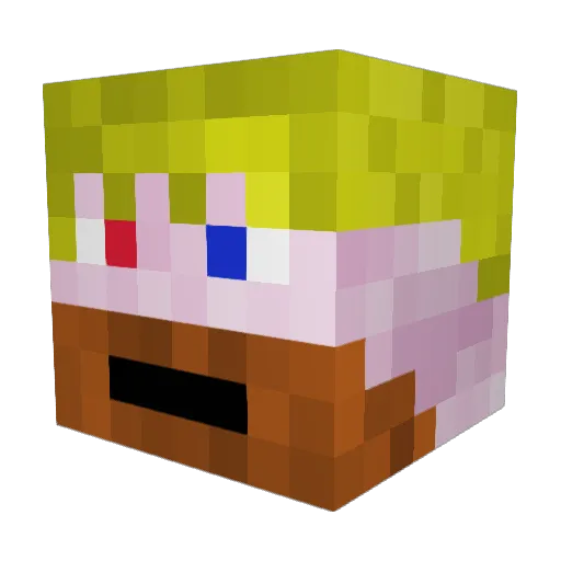 Arijams Minecraft avatar head, 3D render