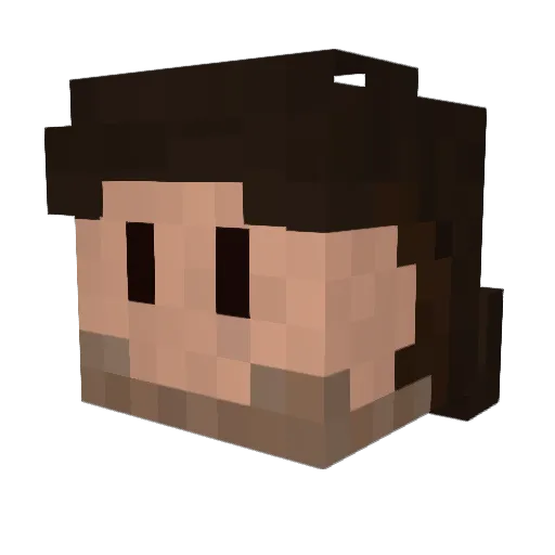 Arikirin Minecraft avatar head, 3D render