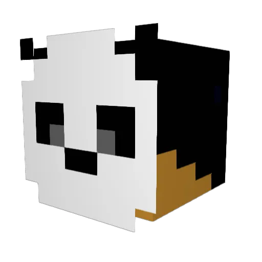 Arikoudou Minecraft avatar head, 3D render